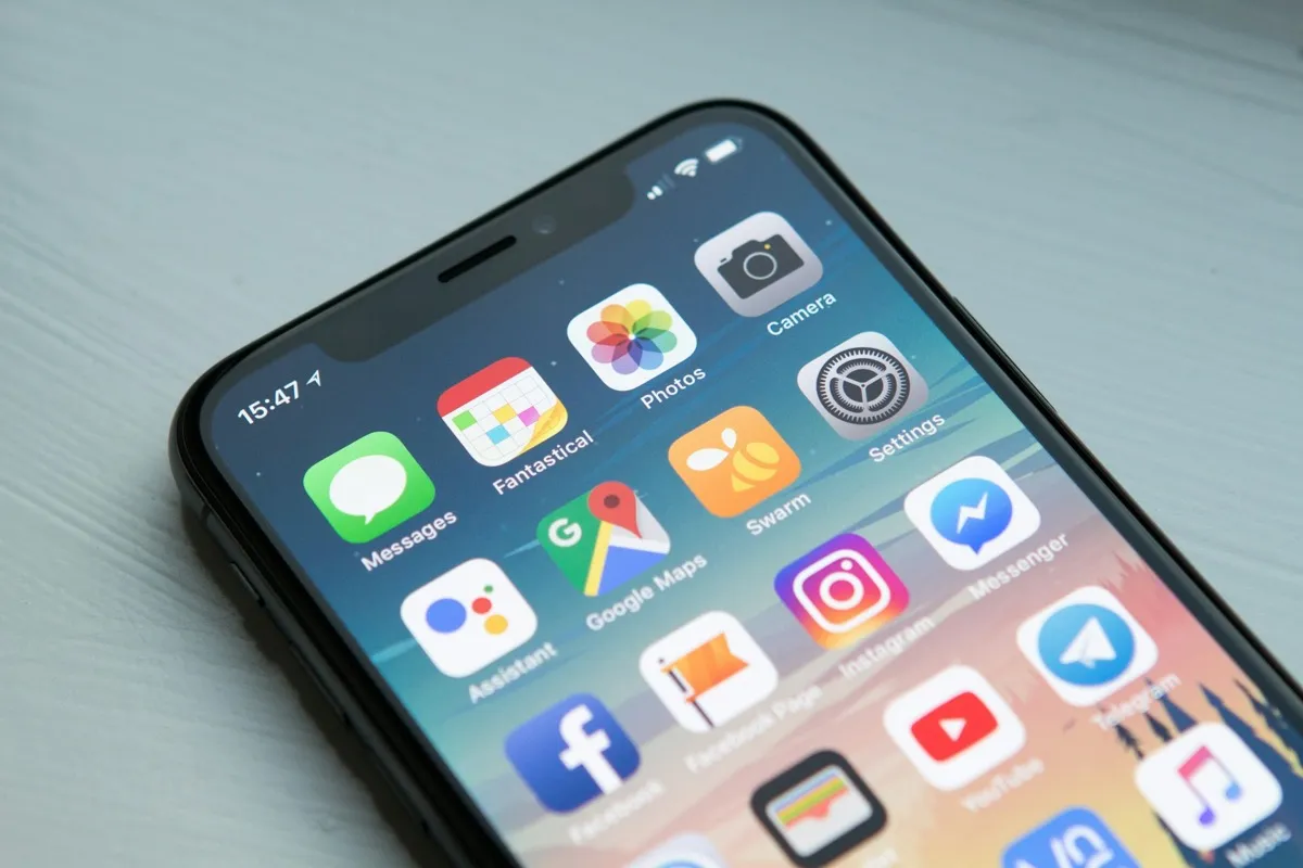 Person using a mobile app on a smartphone